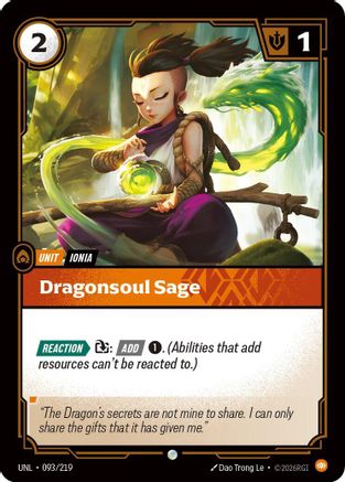 Image of Dragonsoul Sage (093/219) - Unleashed Foil