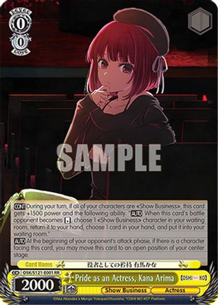 Image of Pride as an Actress, Kana Arima (OSK/S121-E001 RR) - [OSHI NO KO] Vol.2