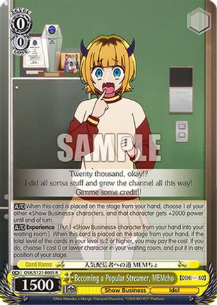 Image of Becoming a Popular Streamer, MEMcho (OSK/S121-E005 R) - [OSHI NO KO] Vol.2