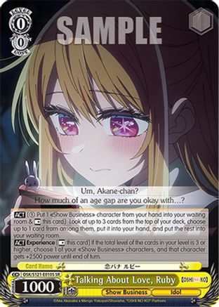 Image of Talking About Love, Ruby (SR) (OSK/S121-E010S SR) - [OSHI NO KO] Vol.2