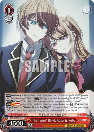 Image of The Twins' Bond, Aqua & Ruby (SR) (OSK/S121-E036S SR) - [OSHI NO KO] Vol.2
