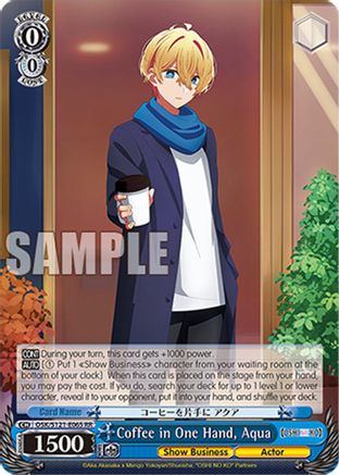 Image of Coffee in One Hand, Aqua (OSK/S121-E065 RR) - [OSHI NO KO] Vol.2