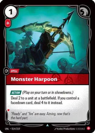 Image of Monster Harpoon (014/219) - Unleashed Foil