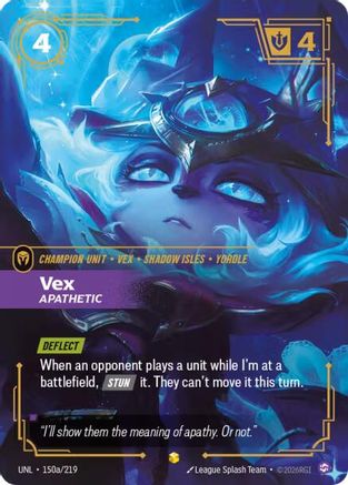 Image of Vex - Apathetic (Alternate Art) (150a/219) - Unleashed Foil