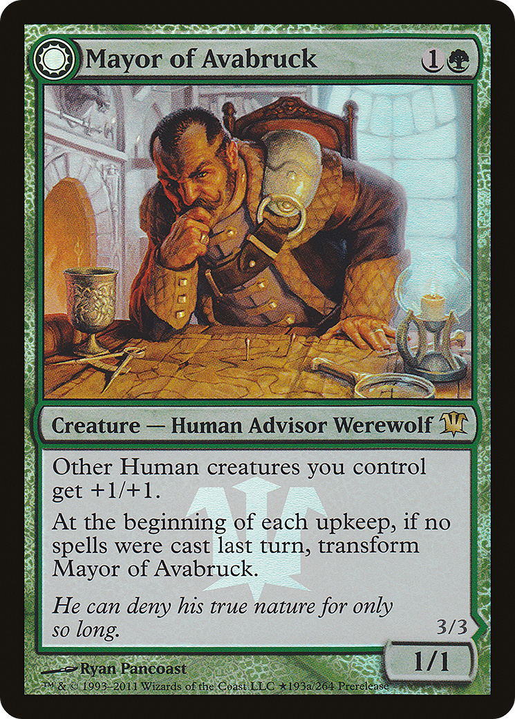 Image of Mayor of Avabruck (PRE-193) - Innistrad Promos: (Double Faced Transform) Foil