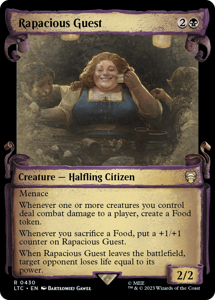 Image of Rapacious Guest (Showcase Scrolls) (LTC-430) - Tales of Middle-earth Commander: (Showcase) Foil