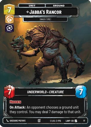 Image of Jabba's Rancor - Snack Time! (17) - A Lawless Time Weekly Play Promos