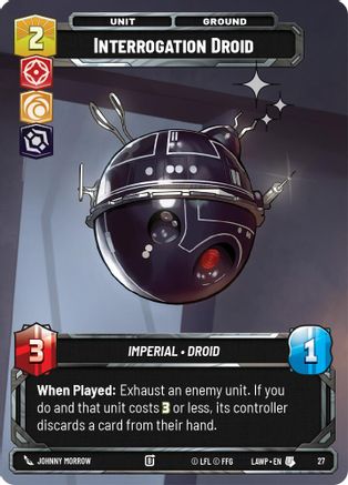 Image of Interrogation Droid (Foil) (27) - A Lawless Time Weekly Play Promos Foil