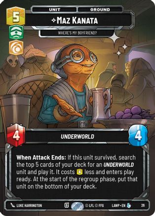 Image of Maz Kanata - Where's My Boyfriend? (Foil) (26) - A Lawless Time Weekly Play Promos Foil