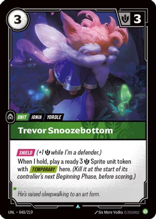 Image of Trevor Snoozebottom (048/219) - Unleashed Foil
