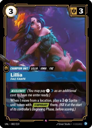 Image of Lillia - Fae Fawn (082/219) - Unleashed Foil
