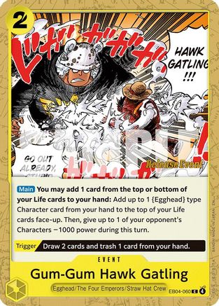 Image of Gum-Gum Hawk Gatling (EB04-060) - Adventure on Kami's Island Release Event Cards