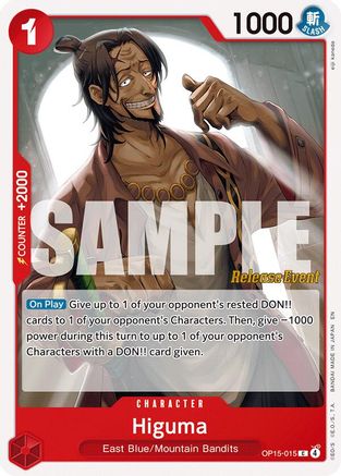 Image of Higuma (OP15-015) - Adventure on Kami's Island Release Event Cards