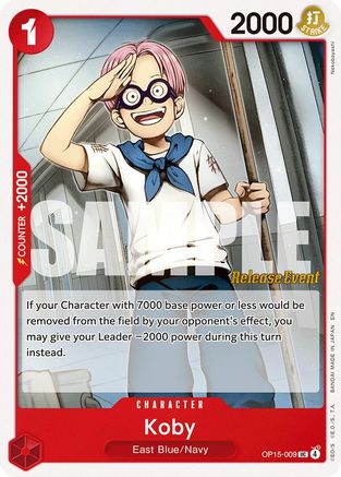 Image of Koby (OP15-009) (OP15-009) - Adventure on Kami's Island Release Event Cards