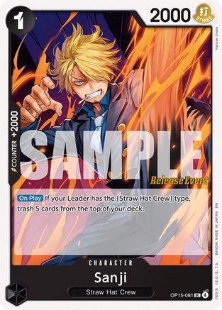 Image of Sanji (OP15-081) (OP15-081) - Adventure on Kami's Island Release Event Cards