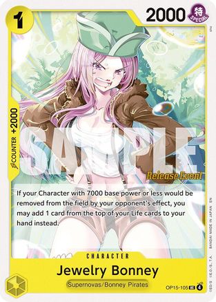 Image of Jewelry Bonney (OP15-105) (OP15-105) - Adventure on Kami's Island Release Event Cards