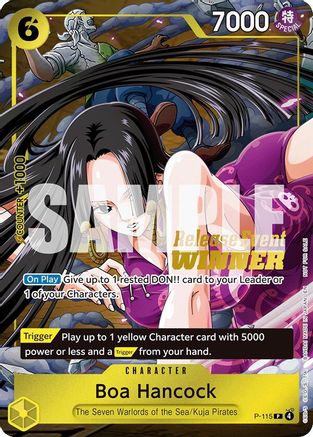 Image of Boa Hancock (OP15 Release Event Winner) (P-115) - One Piece Promotion Cards Foil