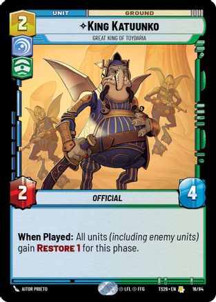 Image of King Katuunko - Great King of Toydaria (16/84) - Twin Suns