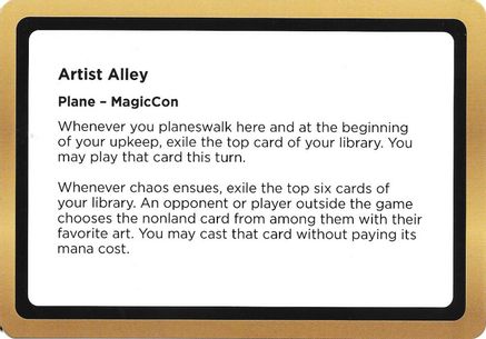 Image of Artist Alley (Black Lotus Unknown Planechase) (OVER-) - Oversize Cards
