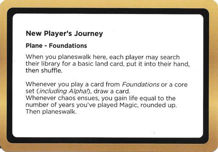 Image of New Player's Journey (Black Lotus Unknown Planechase) (OVER-) - Oversize Cards