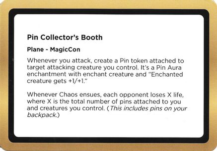 Image of Pin Collector's Booth (Black Lotus Unknown Planechase) (OVER-) - Oversize Cards