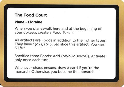 Image of The Food Court (Black Lotus Unknown Planechase) (OVER-) - Oversize Cards