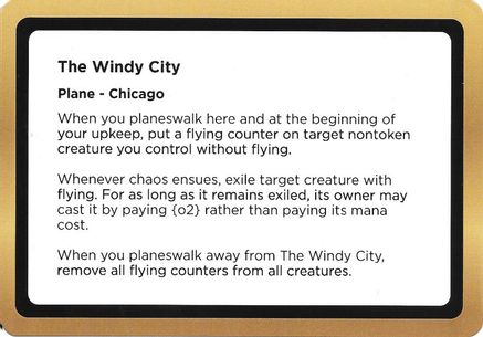 Image of The Windy City (Black Lotus Unknown Planechase) (OVER-) - Oversize Cards