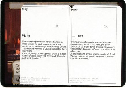 Image of Shy Town (Black Lotus Unknown Planechase) (OVER-) - Oversize Cards