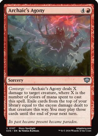 Image of Archaic's Agony (SOS-107) - Secrets of Strixhaven Foil