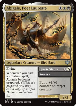 Image of Abigale, Poet Laureate (SOS-170) - Secrets of Strixhaven Foil