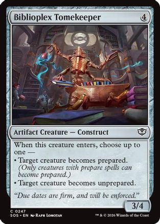 Image of Biblioplex Tomekeeper (SOS-247) - Secrets of Strixhaven