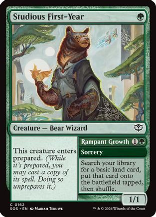 Image of Studious First-Year (SOS-162) - Secrets of Strixhaven Foil