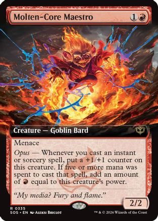 Image of Molten-Core Maestro (Extended Art) (SOS-335) - Secrets of Strixhaven Foil