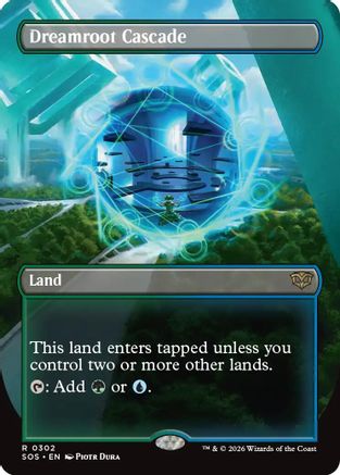 Image of Dreamroot Cascade (Borderless) (SOS-302) - Secrets of Strixhaven Foil