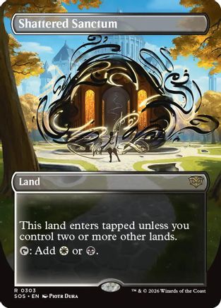 Image of Shattered Sanctum (Borderless) (SOS-303) - Secrets of Strixhaven Foil