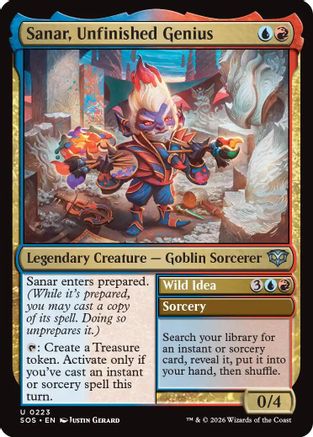 Image of Sanar, Unfinished Genius (SOS-223) - Secrets of Strixhaven Foil