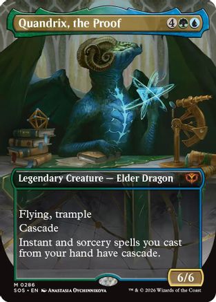 Image of Quandrix, the Proof (Borderless) (SOS-286) - Secrets of Strixhaven Foil
