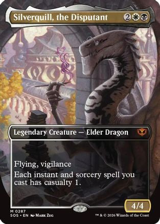 Image of Silverquill, the Disputant (Borderless) (SOS-287) - Secrets of Strixhaven