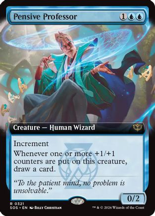 Image of Pensive Professor (Extended Art) (SOS-321) - Secrets of Strixhaven Foil