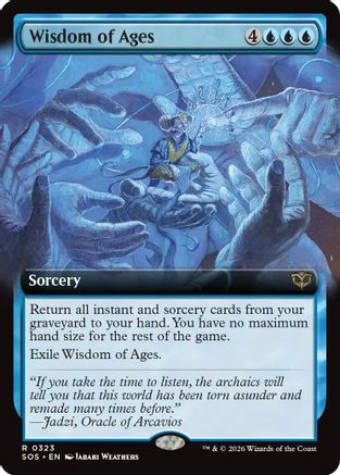 Image of Wisdom of Ages (Extended Art) (SOS-323) - Secrets of Strixhaven Foil
