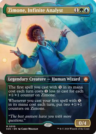 Image of Zimone, Infinite Analyst (Borderless) (SOC-010) - Commander: Secrets of Strixhaven Foil