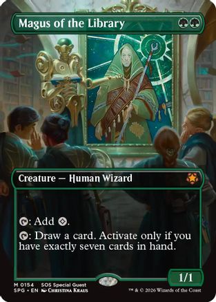 Image of Magus of the Library (Borderless) (SPG-154) - Special Guests Foil