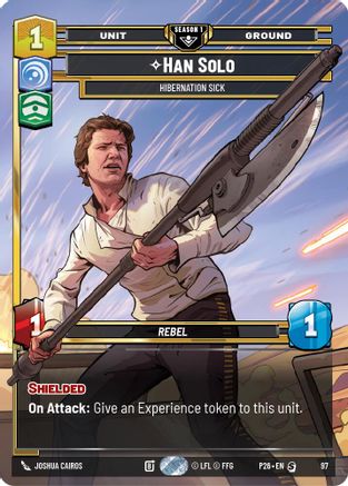 Image of Han Solo - Hibernation Sick (97) (97) - Sector and Regional Promos Season 1 Foil