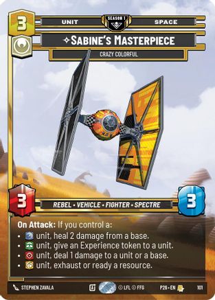 Image of Sabine's Masterpiece - Crazy Colorful (101) (101) - Sector and Regional Promos Season 1 Foil