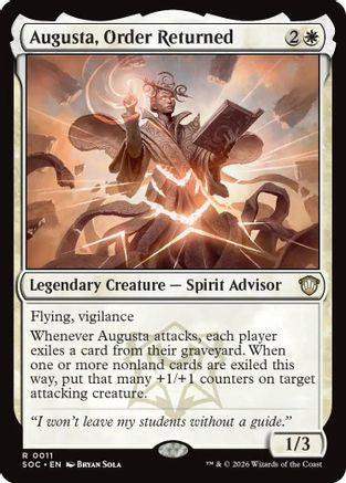 Image of Augusta, Order Returned (SOC-011) - Commander: Secrets of Strixhaven