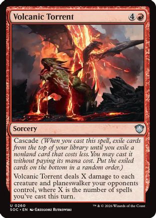 Image of Volcanic Torrent (SOC-260) - Commander: Secrets of Strixhaven