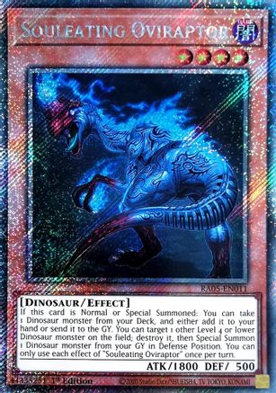 Image of Souleating Oviraptor (Platinum Secret Rare) (RA05-EN011) - Rarity Collection 5 1st Edition