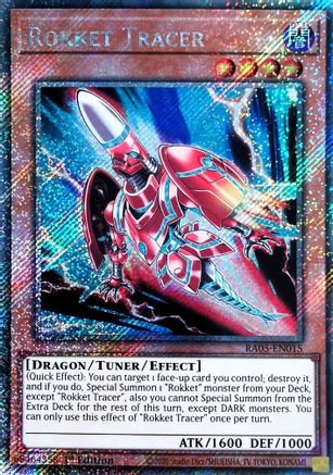 Image of Rokket Tracer (Platinum Secret Rare) (RA05-EN015) - Rarity Collection 5 1st Edition