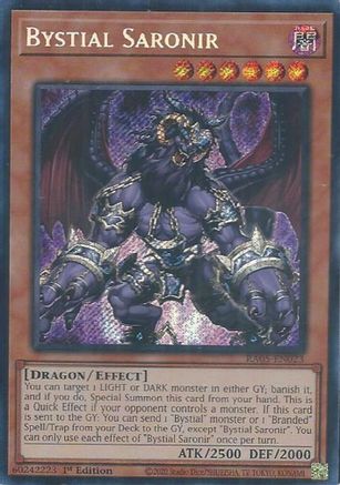 Image of Bystial Saronir (Secret Rare) (RA05-EN023) - Rarity Collection 5 1st Edition