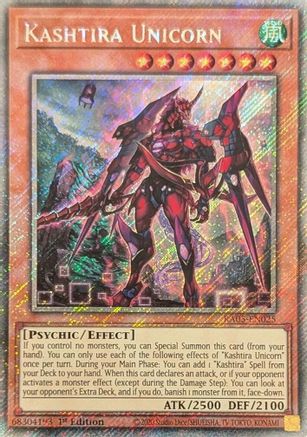 Image of Kashtira Unicorn (Platinum Secret Rare) (RA05-EN025) - Rarity Collection 5 1st Edition